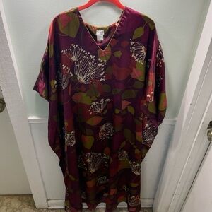 Floral Maxi Dress in Purple and Green